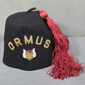 Vintage 1950s Shriners Fez ORMUS Temple Lilley Co Fraternal Masonic Hat